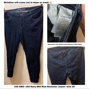 Old Navy Mid rise rockstar jeans